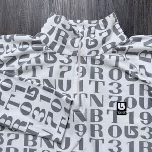 Burton 1/4 Zip Pullover Fleece Top Letters Print Mens Medium
